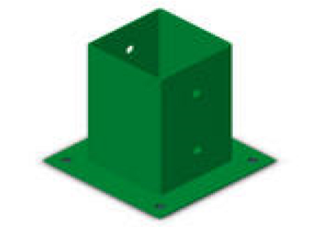 Muuranker voor vierkante palen 91x91x150 Groen