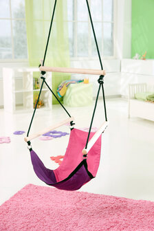 Kinderhangstoel Kids Swinger Roze/Paars sfeer leeg