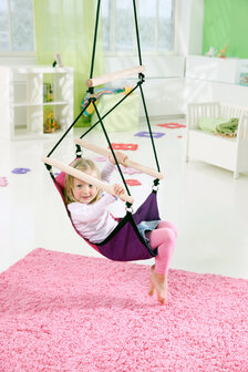 Kinderhangstoel Kids Swinger Roze/Paars sfeer linkerzijde