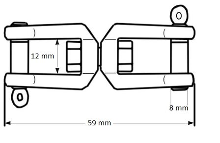 Wervel 59 x 6mm RVS 