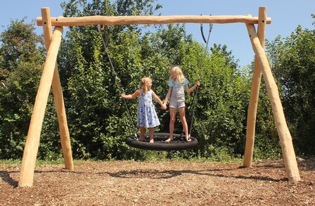 Houten Schommel Robinia met Nestschommel Premium Openbaar