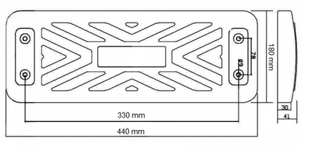 Schommelzitje Rubber Premium Zwart afmeting