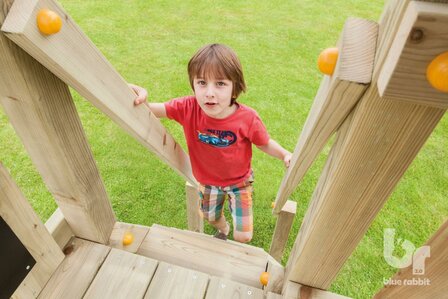 Blue Rabbit Trap met leuningen montagekit trap hout