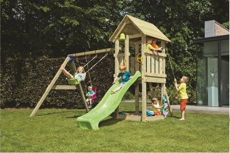 Blue Rabbit Speeltoren Kiosk Premium Hoog incl. glijbaan en schommel