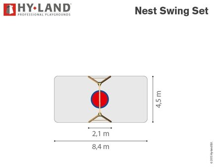 Hyland nestschommel &Oslash;100cm plattegrond