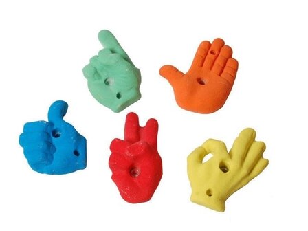 Klimstenen Hands Set van 5 stuks