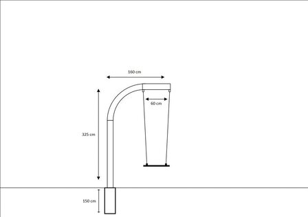 Schommel Paal RVS met schommel