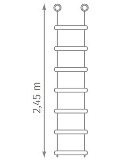 Touwladder hoogte 245cm