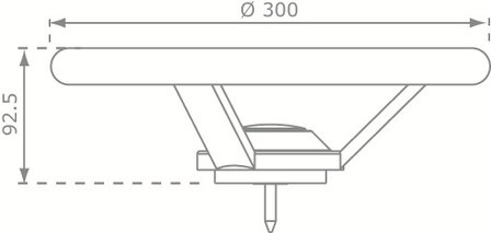 Stuur Kunststof Geel afmetingen