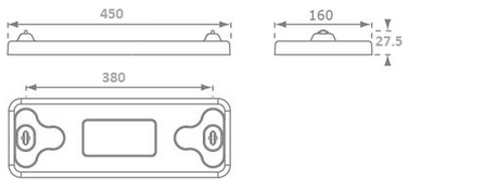 Schommelzitje Rubber Basic II met RVS Kettingen afmetingen