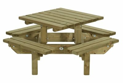 Kinderpicknicktafel vierkant 35mm 125 x 125 cm