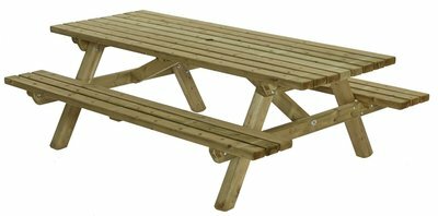 Picknicktafel rechthoek 45mm 180 x 160 cm