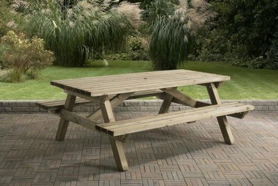 Picknicktafel rechthoek 45mm 200 x 160 cm