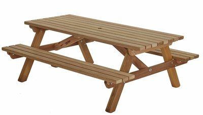 Picknicktafel rechthoek 40mm 180 x 160 cm Hardhout