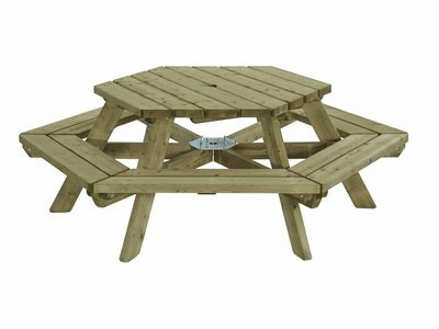 Picknicktafel Zeshoek 45mm &Oslash;225 cm