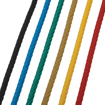 Touwladder van gewapend touw met Gele Sporten
