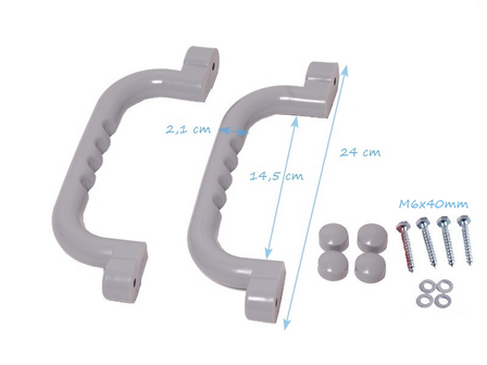 hand greep grepen set 24cm afmetingen