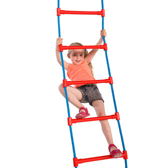 Rood tredes touwladders