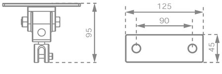 Schommelhaak afmetingen