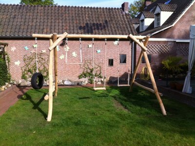 Robinia Houten Schommel 7 Haken