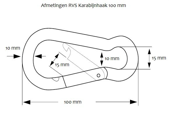 Afmetingen Karabijnhaak