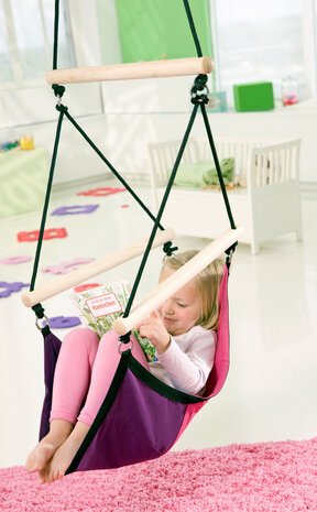 Kinderhangstoel Kids Swinger Roze/Paars sfeer relax