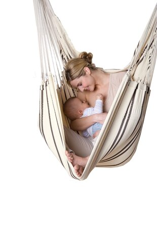 Amazonas Hangstoel Brasil Cappuccino Met Baby