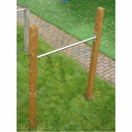 Duikelstang verstelbaar 120cm met verduurzaamd houten Palen Mono