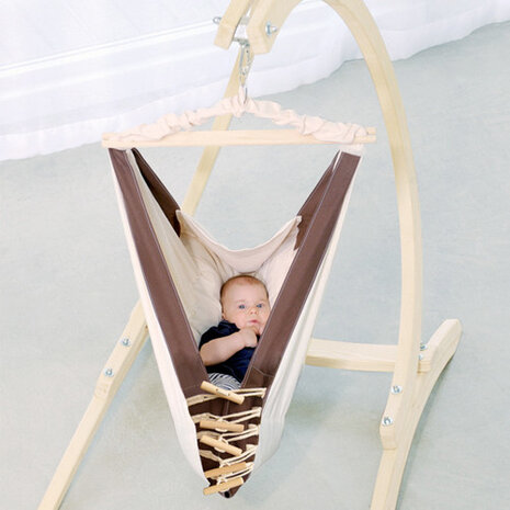 Babyhangstoel Kangoo sfeer met houten frame