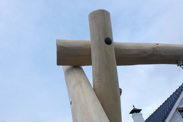 Robinia schommel met aanbouw glijbaan inground