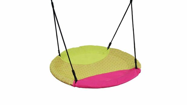 PP touwen Limoengroen/Roze nest schommel 101cm