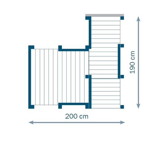 Blue Rabbit Speeltoren Penthouse Premium afmetingen platform