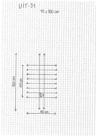 Klimnet 200cm x 75cm afmetingen