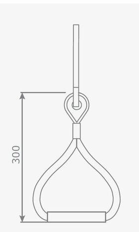 Looptouw met Ringen van Gewapend Touw met Bevestiging op Maat