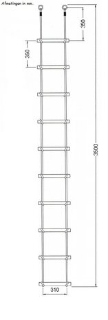 Touwladder 10 sporten 3.5m afmetingen