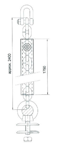 Rubberen Sleeve voor bescherming van schommelketting blauwdruk bevestigingsmateriaal