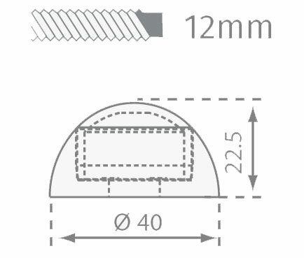 Afmetingen afdekdoppen Large m12 