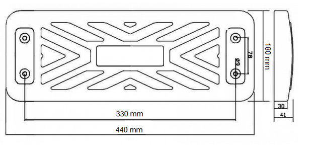 Schommelzitje Rubber Premium Zwart met RVS Kettingen afmeting