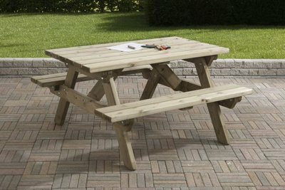 Kinderpicknicktafel rechthoek 35mm 120 x 115 cm