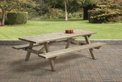 Picknicktafel rechthoek 45mm 230 x 160 cm