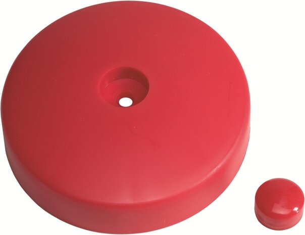 Paalornament Rond Rood 140 mm