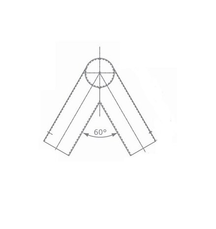 Hoekverbinding Recht, Rond 120x120 mm Zwaar