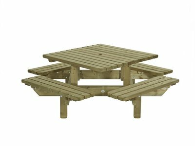 Picknicktafel Vierkant 45mm 195 x 195 cm