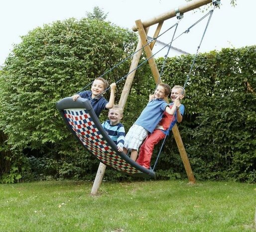 Multi Kids Schommel Large Zilver/Blauw/Rood sfeerfoto 2