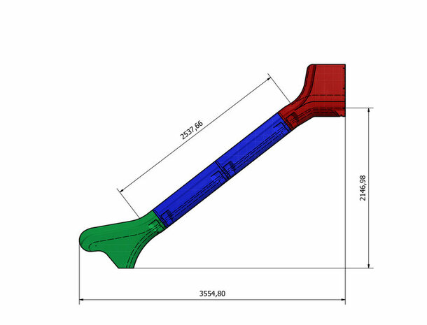 Kunststof modules afmetingen zijkant